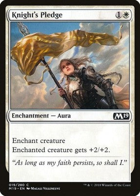 Knight's Pledge M19 19 NM Magic: The Gathering