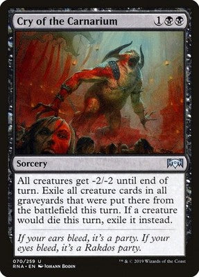 Cry of the Carnarium RNA 70 NM Magic: The Gathering