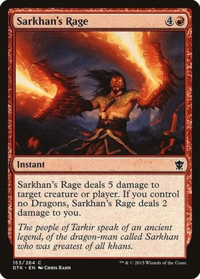 Sarkhan's Rage DTK 153 NM Magic: The Gathering