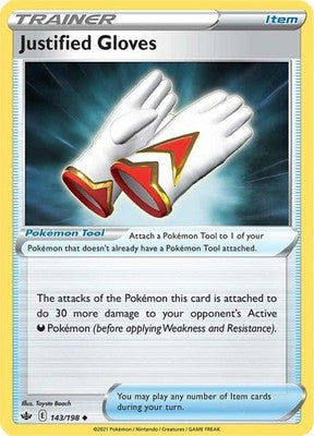 Justified Gloves 143/198 SWSH06: Chilling Reign Pokémon TCG