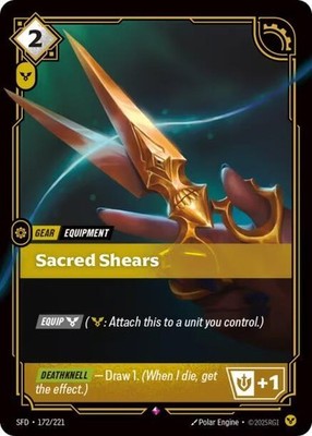 Sacred Shears 172/221 Spiritforged Foil Riftbound: League of Legends