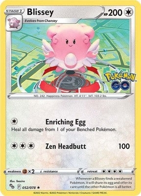 Blissey 052/078 Pokemon GO Holofoil Pokémon TCG