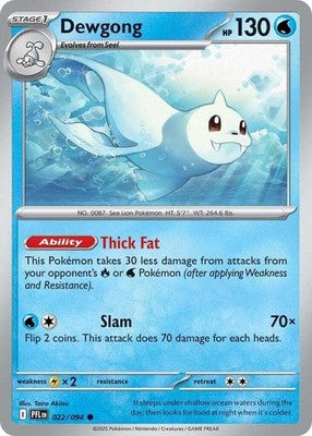 Dewgong 022/094 ME02: Phantasmal Flames Reverse Holofoil Pokémon TCG