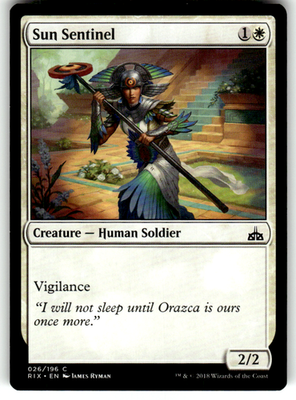 Sun Sentinel Rivals of Ixalan 26 C Magic: The Gathering Near Mint