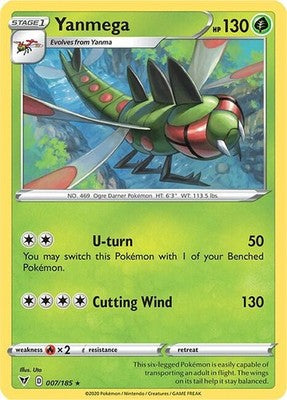 Yanmega 007/185 SWSH04: Vivid Voltage Pokémon TCG