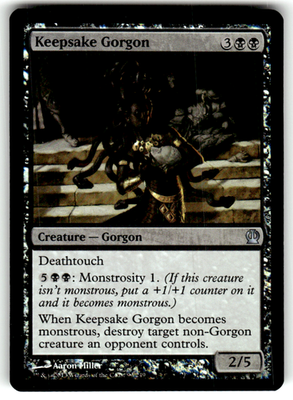 Keepsake Gorgon Theros 93 U Foil Magic: The Gathering Lightly Played