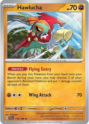 Hawlucha 118/198 SV01: Scarlet & Violet Base Set Holofoil Pokémon TCG
