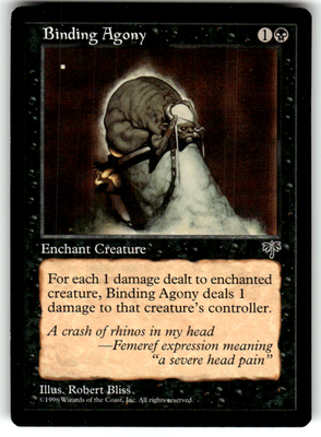 Binding Agony Mirage C Magic: The Gathering Lightly Played