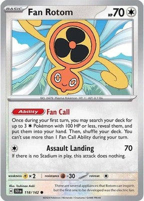 Fan Rotom 118/142 SV07: Stellar Crown Reverse Holofoil Pokémon TCG