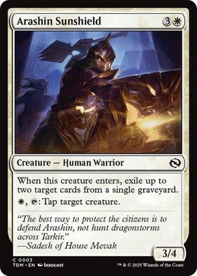 Arashin Sunshield TDM 3 Foil NM Magic: The Gathering
