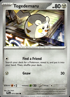 Togedemaru Phantasmal Flames 073/094 Common Pokémon — English Lightly Played