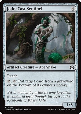 Jade-Cast Sentinel TDM 243 NM Magic: The Gathering
