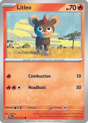 Litleo 015/131 SV: Prismatic Evolutions Reverse Holofoil Pokémon TCG