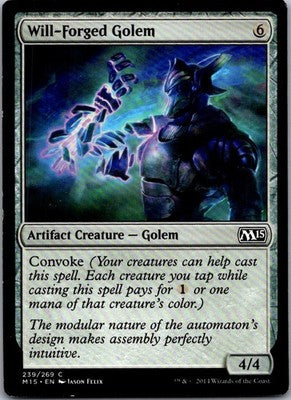 Will-Forged Golem 239 Common Magic 2015 (M15) Magic: The Gathering LP