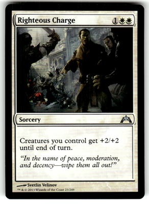 Righteous Charge Gatecrash 23 U Magic: The Gathering Near Mint