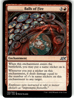 _____ Balls of Fire Unfinity 100 U Magic: The Gathering Near Mint