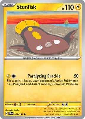 Stunfisk 064/191 SV08: Surging Sparks Pokémon TCG