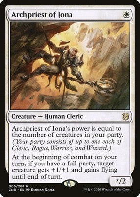 Archpriest of Iona ZNR 5 NM Magic: The Gathering