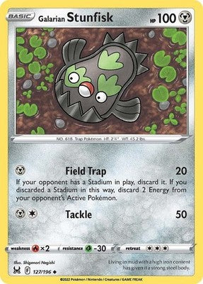Galarian Stunfisk 127/196 SWSH11: Lost Origin Reverse Holofoil Pokémon TCG