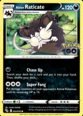 Alolan Raticate Pokemon GO 042/078 Common Pokémon — English Lightly Played
