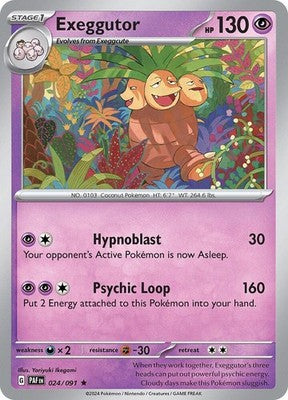 Exeggutor 024/091 SV: Paldean Fates Reverse Holofoil Pokémon TCG