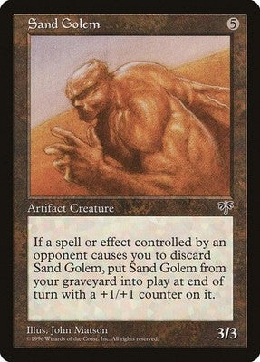 Sand Golem MIR 318 LP Magic: The Gathering