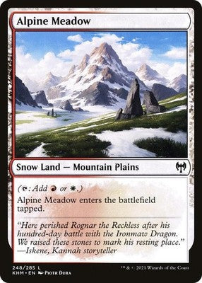 Alpine Meadow KHM 248 LP Magic: The Gathering