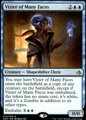 Vizier of Many Faces Amonkhet 74 R Magic: The Gathering Near Mint