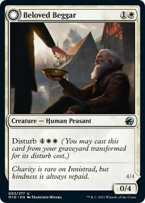 Beloved Beggar // Generous Soul MID 3 NM Magic: The Gathering