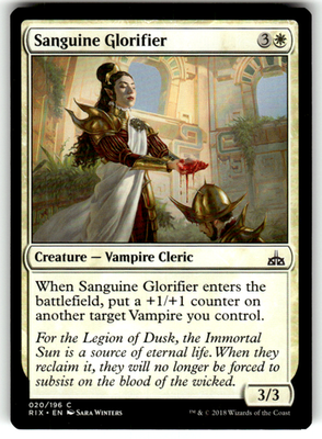 Sanguine Glorifier Rivals of Ixalan 20 C Magic: The Gathering Near Mint