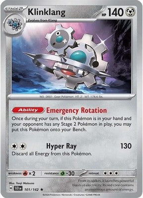 Klinklang 101/142 SV07: Stellar Crown Holofoil Pokémon TCG