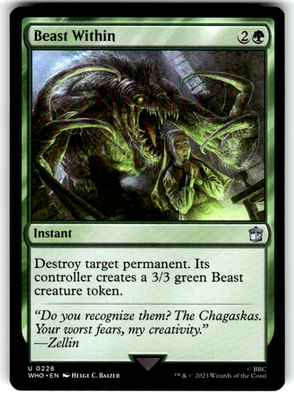 Beast Within Universes Beyond: Doctor Who 228 U Magic: The Gathering Near Mint