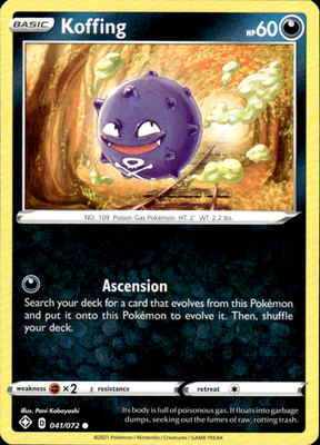 Koffing Shining Fates 041/072 Common Pokémon — English Lightly Played