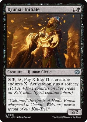 Krumar Initiate TDM 84 NM Magic: The Gathering