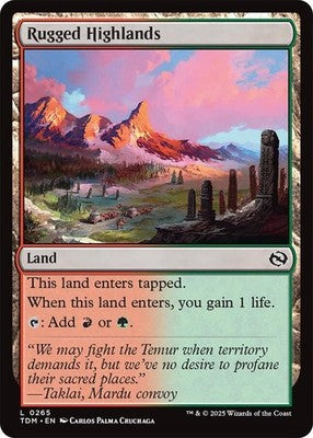 Rugged Highlands TDM 265 NM Magic: The Gathering