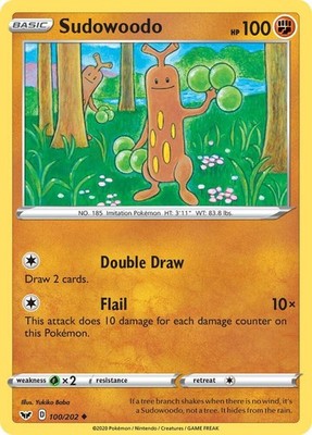 Sudowoodo 100/202 SWSH01: Sword & Shield Base Set Pokémon TCG