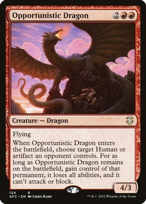 Opportunistic Dragon AFC 134 NM Magic: The Gathering