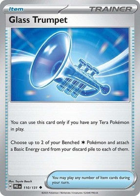 Glass Trumpet 110/131 SV: Prismatic Evolutions Reverse Holofoil Pokémon TCG