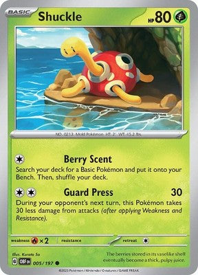 Shuckle 005/197 SV03: Obsidian Flames Pokémon TCG