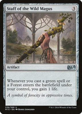 Staff of the Wild Magus M15 236 NM Magic: The Gathering