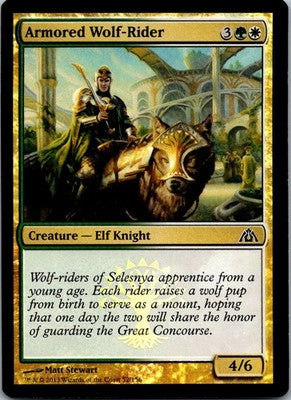 Armored Wolf-Rider 52 Foil Common Dragon's Maze Magic: The Gathering LP