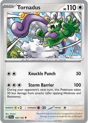 Tornadus 120/142 SV07: Stellar Crown Reverse Holofoil Pokémon TCG