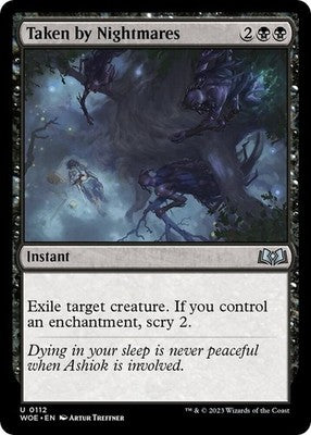 Taken by Nightmares WOE 112 Foil NM Magic: The Gathering