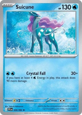 Suicune 026/094 ME02: Phantasmal Flames Holofoil Pokémon TCG