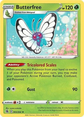 Butterfree 003/264 SWSH08: Fusion Strike Holofoil Pokémon TCG