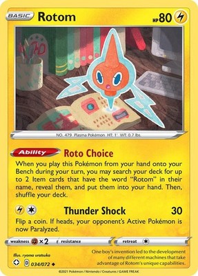Rotom 034/072 Shining Fates Reverse Holofoil Pokémon TCG