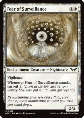 Fear of Surveillance DSK 11 NM Magic: The Gathering