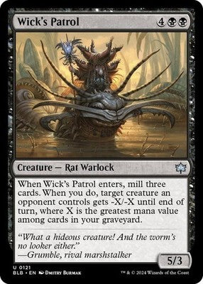 Wick's Patrol BLB 121 NM Magic: The Gathering