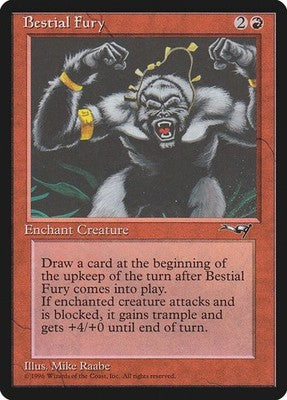 Bestial Fury ALL 67b LP Magic: The Gathering