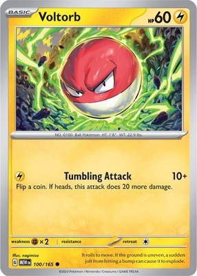 Voltorb 100/165 SV: Scarlet & Violet 151 Reverse Holofoil Pokémon TCG
